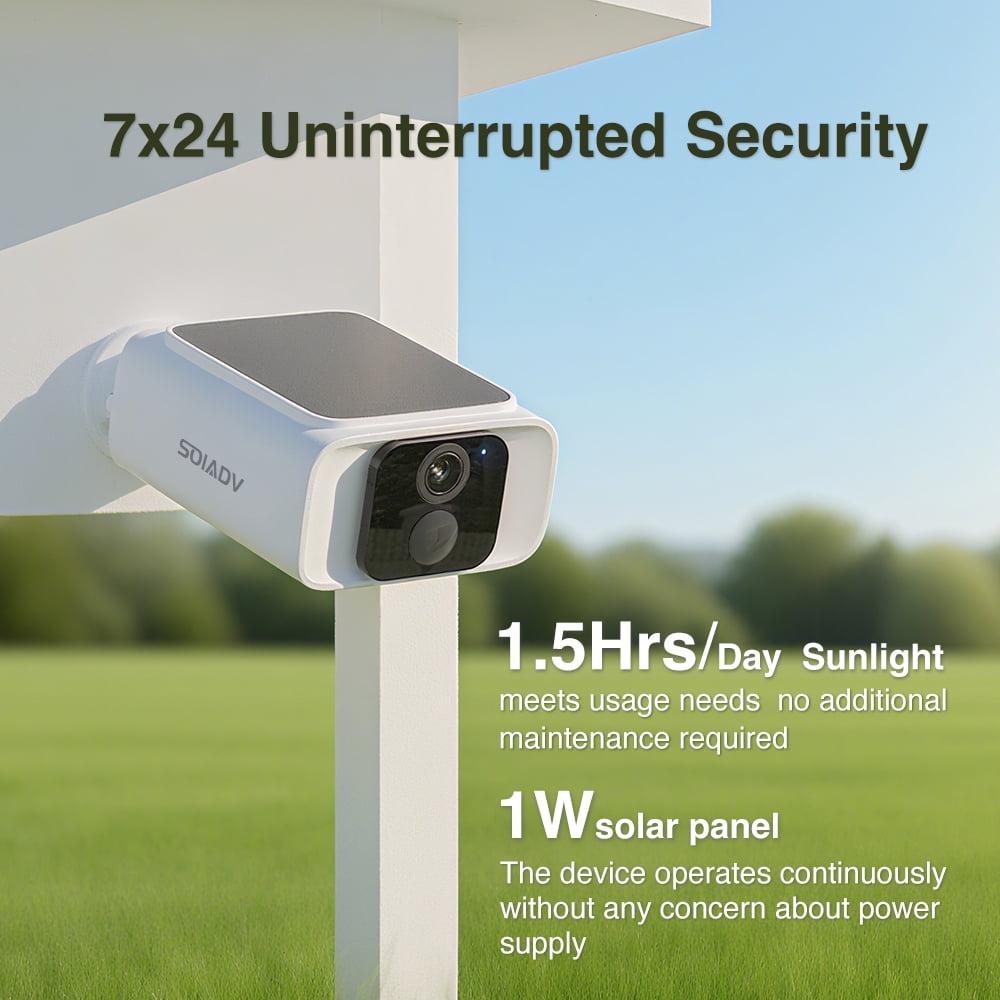 WiFi6 2.4G/5G Wireless Solar Battery Security Camera System 4PACK 4MP,Waterproof PIR Detection, Home Surveillance Camera with Color Night Vision 2-Way Audio