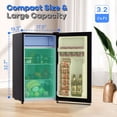 thumbnail image 3 of Aoile 3.2 Cu.Ft Compact Refrigerator, Single Door Mini Fridge with Top Freezer, Black, 3 of 8