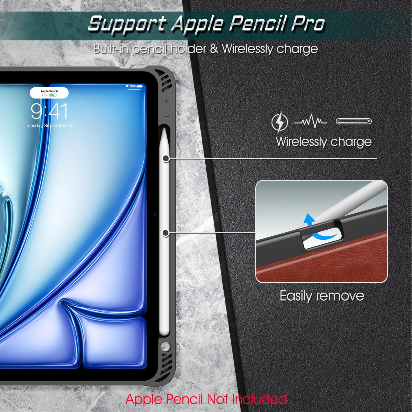 Fintie Case for iPad Air 11-inch M3 (2025) / M2 (2024), iPad Air 5th (2022) / 4th Generation (2020) 10.9 Inch - Magnetic Stand Multi-viewing Angle Soft TPU Cover with Pencil Holder