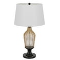 thumbnail image 3 of Cal Lighting 150W 3 Way Fluted Column Glass Table Lamp With Metal Base, 3 of 5