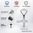 thumbnail image 3 of VNOX New 2026 Unisex Two Tone Mens Cross Necklaces, Religious Gifts Christian Jewelry Findings Fashion Trendy Accessories Creative Gift for Women and Men, 3 of 5