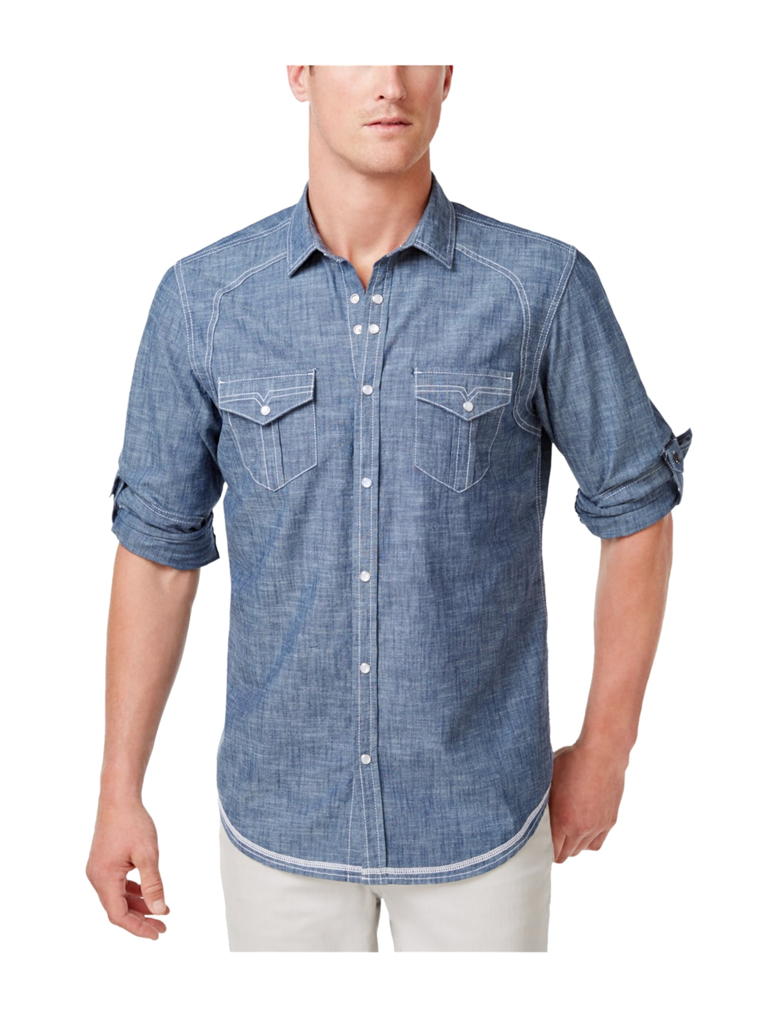 denim button up mens