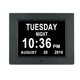 thumbnail image 1 of Aowasi Reloj digital Pantalla grande con fecha y día de la semana 8 opciones de alarma Reloj digital extra grande con despertadores de día y mes no abreviados para personas mayores con demencia (negro, 1 of 1