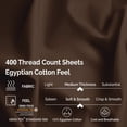 thumbnail image 5 of 400 Fils de Coton Égyptien Simple Feuille Solide Moka, 5 of 5