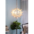 thumbnail image 3 of Table Lamp 6 - Light Wood Chandelier, Hanging Light Fixture with Adjustable Chain for Kitchen Dining Room Foyer Entryway, Bulb Not Included,Bedroom Lamp, 3 of 8