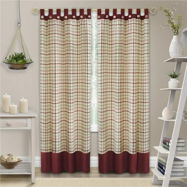 Achim TTPN84BU06 Panneau de Rideau à Onglets pour Fenêtre - 52 x 84 Po. - Bourgogne