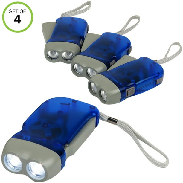 Evelots Hand Crank FlashlightCampingHomeCarNo BatteryLED Bright