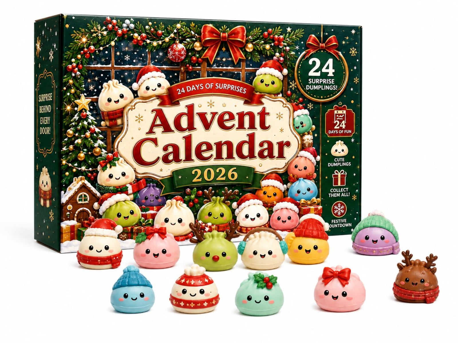Christmas Advent Calendar 2026 Mini Car Toys Set 24Pieces Die-Cast