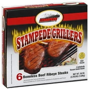 Stampede Frozen Boneless Beef Ribeye Steaks