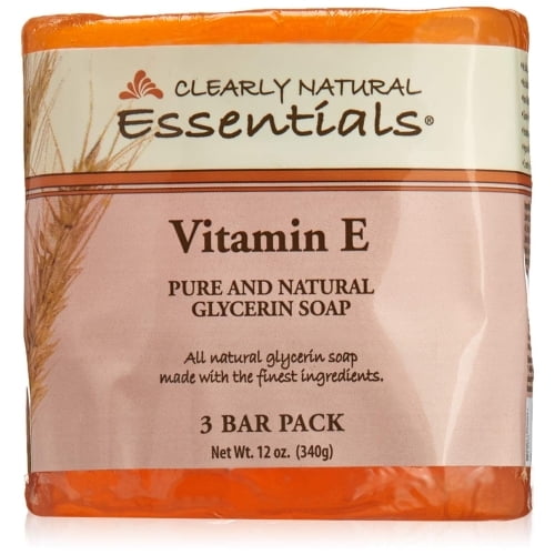 Jabones en barra de glicerina Clearly Natural Vitamin E paquete de 4