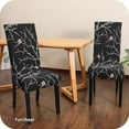 thumbnail image 4 of Chair Covers for Dining Chairs Set of 6,Winter Floral Stretch Dining Room Chair Cover Kitchen Parsons Chair Slipcovers (Pack of 6, Winter Floral), 4 of 8