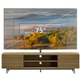 thumbnail image 7 of BELLEZE TV Stand for TV up to 75", Modern Entertainment Center with Storage Media Console Table with Cable Management, Wood TV Cabinet for Home Living Room Bedroom(Camel), 68"x15.6"x17.2", 7 of 7