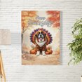 thumbnail image 2 of Happy Thanksgiving Saint Bernard Turkey Costume Pumpkins Autumn Leaves Vertical Matte Canvas Poster St Dog Lover Wall Art Home Decor - 130144, 2 of 5