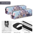 thumbnail image 4 of Yiaed Majestic Fantasy Castle Print Leather Pencil Case - Leather Pen Pencil Holder - Elegant & Practical Pencil Pouch for Work & Office, 4 of 7