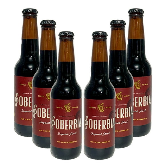 Six Pack Cerveza Capital Pecado Soberbia Imperial Stout 355 Ml Imperial Stout