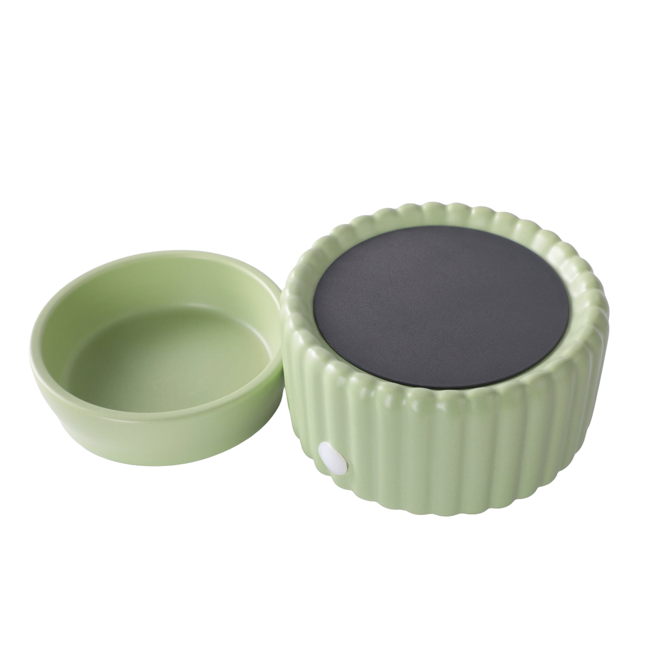 Mainstays Ribbed Ceramic Fragrance Wax Melt Warmer, Olive Grove