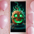 thumbnail image 3 of Glowing Pumpkin Halloween Banner Scary Face Decorative Design for Halloween Party Indoor Outdoor Decorations, 3 of 9