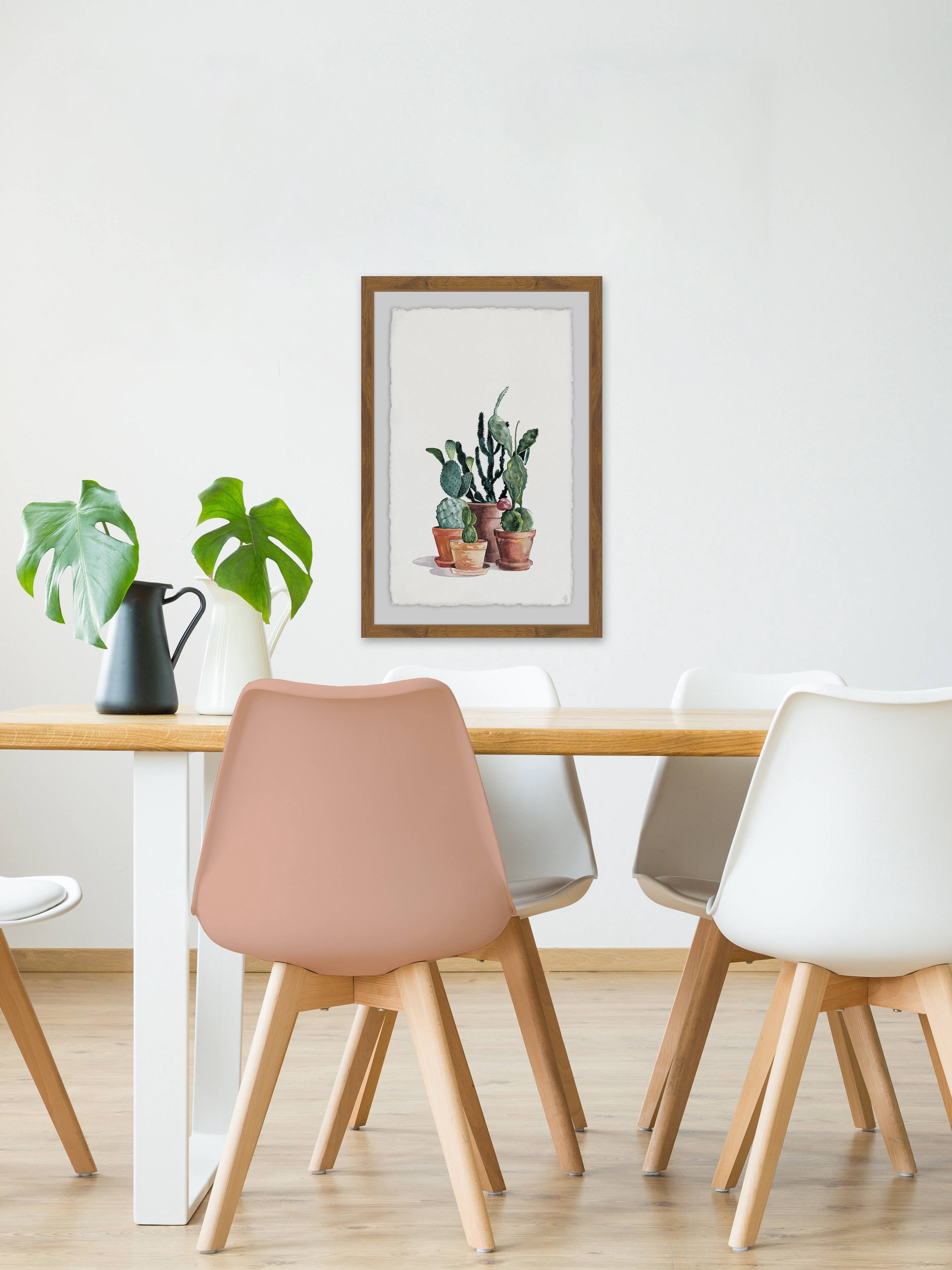The Cacti Framed Painting Print