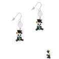 thumbnail image 2 of Delight Jewelry Resin Panda Bear Graduate Silvertone Leaf French Earrings, 2 of 5
