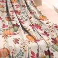 thumbnail image 3 of Fall Pumpkins Leaves Pattern Blanket,Comfortable Soft Lamb Wool Throw Blanket,All Season,Warm Lightweight Blankets for Sofa Bed Couch Living Room Chair,40"x50", 3 of 4
