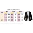 thumbnail image 5 of Chaqueta Elegante Chaqueta de traje de trabajo de solapa informal con estampado de manga larga para mujer, abrigo, prendas de vestir,temperamento blazer(Negro， S), 5 of 5