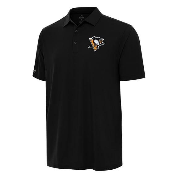 Men's Antigua Black Pittsburgh Penguins Era Polo