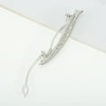 thumbnail image 3 of Unique Bargains 1 Pc Hair Clips Exquisite Rhinestone Leaf Hair Clip Hairdo Clip Silver Tone Transparent, 3 of 5