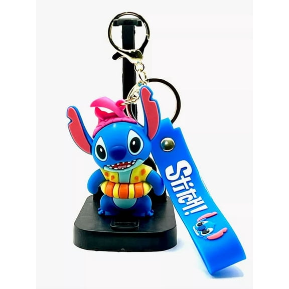 Disney Lilo & Stitch Beach Time Deluxe PVC Keychain with keyring