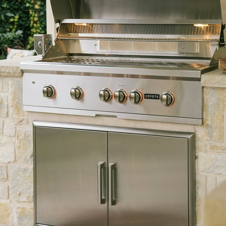 Coyote Outdoor Living - 31" Double Access Doors - Silver