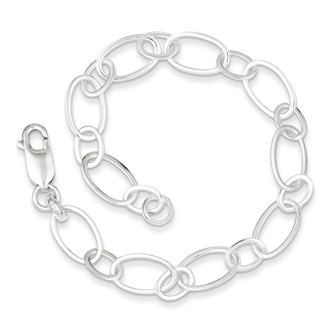 Jewel Tie 925 Sterling Silver Small Polished Number 32 8mm x 20mm