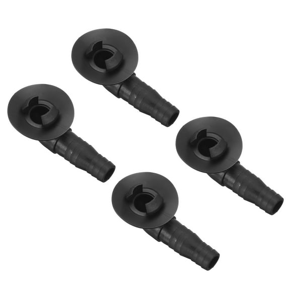 4Pcs Air Conditioner Drain Hose Connector Elbow Fitting with Rubber Ring for Mini-Split Units and Window AC Unit 20m, Black