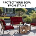 thumbnail image 4 of SUKAIKEQA Outdoor Cushion Covers Set,8PCS Patio Furniture Couch Seat Slipcovers, Replacement for Sofa Sectional Chair(Cover，Only), 4 of 6