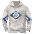 thumbnail image 1 of Styesk Sweatshirts for Men Men's Hooded Name Style Printed Color Block Loose Sweatshirt Printed Long Sleeve Hooded Sweatshirt, 1 of 2