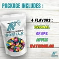 thumbnail image 2 of Dubble Bubble Gum - 5 lb Bulk Bag (Around 285 pieces) of 4 Flavor Assortment of Individually Wrapped Chewing Gum in a Resealable Stand-Up The Hungry Gorilla Bag - Gluten Free, 2 of 6