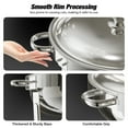 thumbnail image 6 of WARMOUNTS Round Chafing Dish Buffet Set 4 Pack, 5QT Polished Stainless Steel Chafing Dish, Buffet Servers and Warmers Set with Lid & Holder for Party, No Finger Cuts, 6 of 13