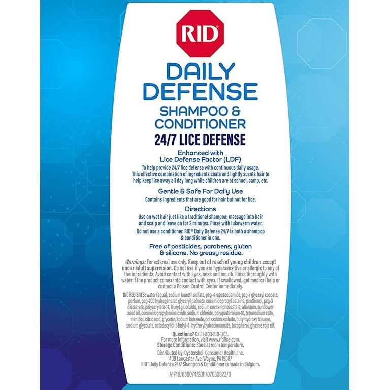 stimulere Flipper Produktion RID Daily Defense Shampoo & Conditioner - 10.1 oz - Walmart.com