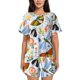thumbnail image 1 of Fotbe Insects and Flowers Conjunto de Pijama Estampado para Mujer, 2 Piezas, Ropa de Dormir con Camiseta de Manga Corta y Shorts Suaves-3X-Large, 1 of 6