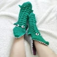 thumbnail image 3 of Loalirando Knitted Crocodile Socks 3D Animal Socks Knitting Pattern Socks Fun Christmas Gift to Kids Adults, 3 of 5