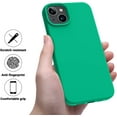 thumbnail image 5 of Designed for iPhone 14 Plus Case, Silicone Shockproof Slim Thin Phone Case for iPhone 14 Plus 6.7 inch （Emerald Green）, 5 of 16