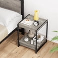 thumbnail image 5 of Soonbuy Square Rustic End Table for Living Room, Sturdy Frame, 19.6 Inch, Gray, 5 of 7