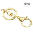 thumbnail image 3 of Uxcell Key Chain Rings Lobster Claw Clasps Keyring for DIY, Golden 10 Pack, 3 of 5