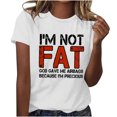 thumbnail image 2 of Penkiiy Trendy Women's Funny Letter Print T-Shirt | Summer Casual Comfort & Fashion Staple XL White, 2 of 9