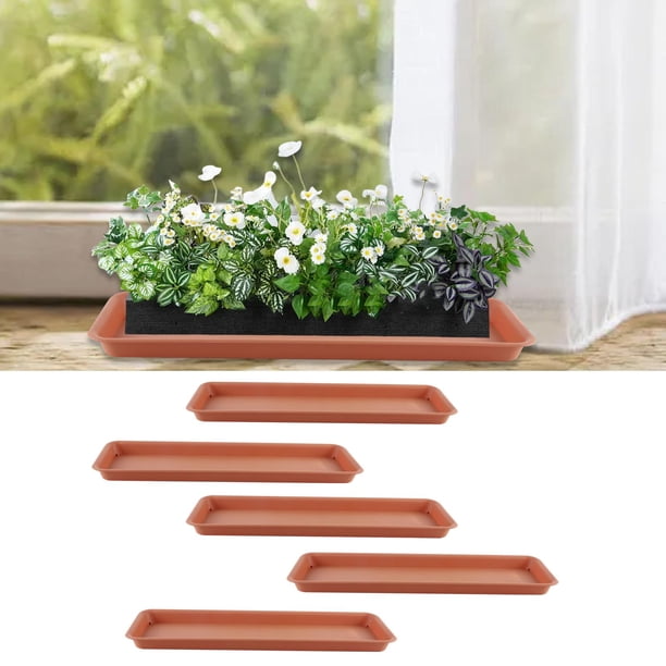 5 platillos para plantas, bandejas de goteo, platillos para macetas, bandejas resistentes para plantas y macetas. Rojo