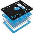 thumbnail image 3 of IPad 4/3/2 Case,Mignova Three dual Layer [Impact Protection][Shock Proof] Armor Defender Full Body Case for Apple iPad 4 Case,ipad 3 Case,ipad 2 Case Generation 9.7 inch (Black+Blue), 3 of 7