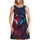 thumbnail image 1 of Balery Cool Wolf Head Vestidos de verano para mujer con estampado: vestido holgado sin mangas, vestido playero informal y cómodo para días calurosos., 1 of 7
