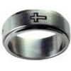Solid Rock Jewelry 762069 Open Cross Spinner Ring Size 6