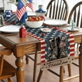 thumbnail image 3 of Furvclv America 4th of July Patriotic Memorial Day Linen Table Runners Independence Day Kitchen Dining Table Placemat for Indoor Outdoor Home Party Decoration, 3 of 8