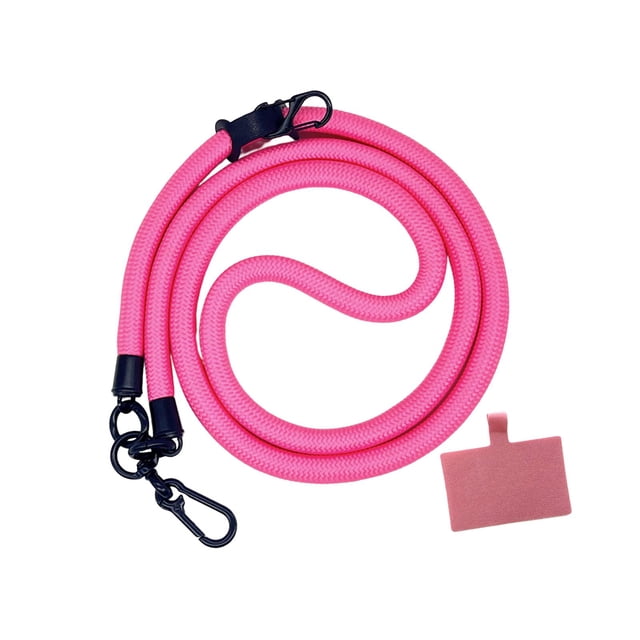 Phone Tether Phone Lanyard Holder Strap Phone Accessories Strong Detachable Hook Rose Red