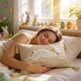 thumbnail image 5 of Yanxiao 2026 Easter Bunny Pillow Covers, Spring Holiday Embroidered Rabbit Cushion Cover, Soft Hidden Zipper Pillowcase for Living Room Bed & Farmhouse Seasonal Home Decor F, 5 of 12