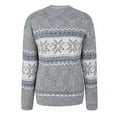 thumbnail image 5 of larppty Women's Fair Isle Crew Neck Sweater - Cozy Knit Pullover for Fall Winter（Grey，L）, 5 of 6